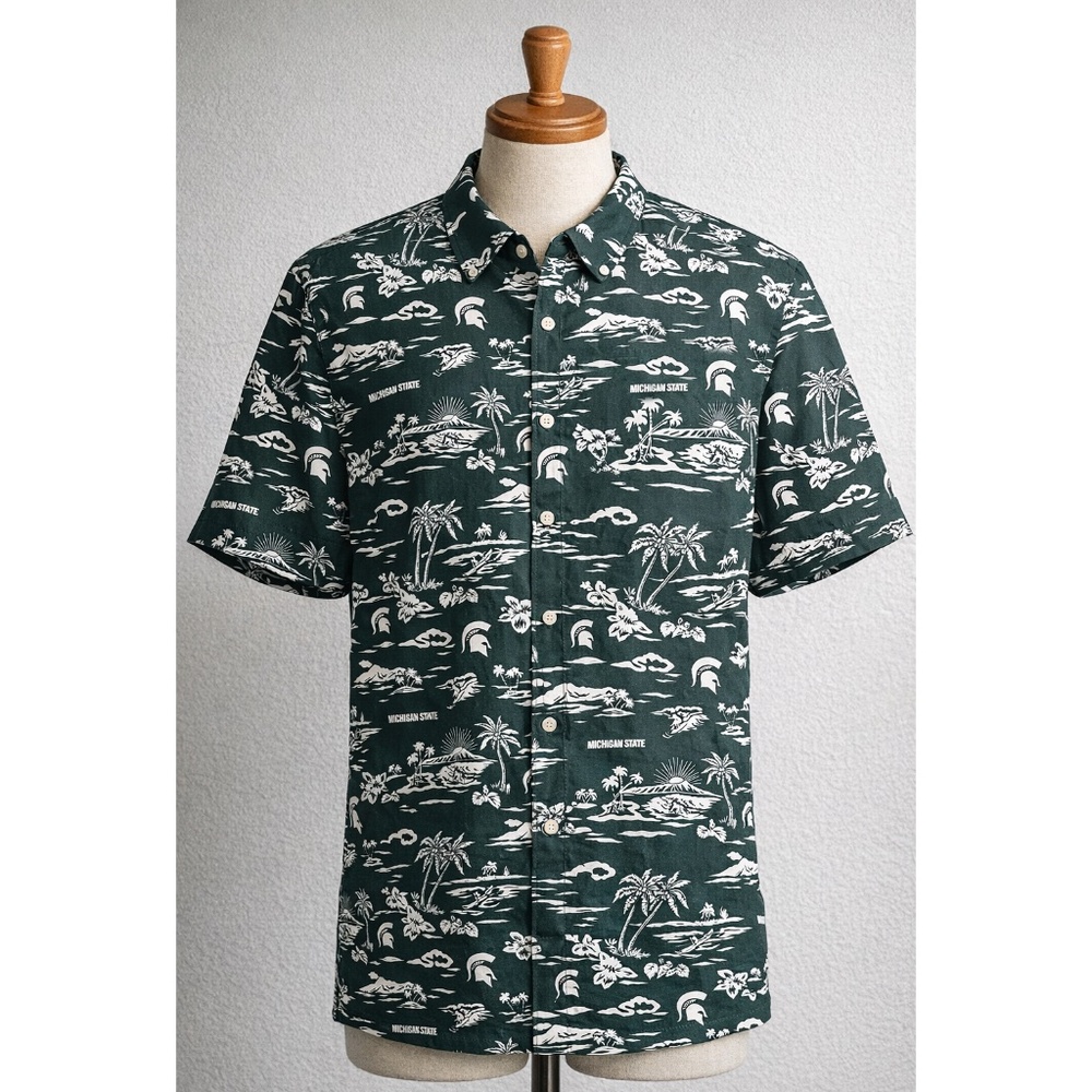 Reyn Spooner Michigan State Spartans Hawaiian Aloha Shirt XL